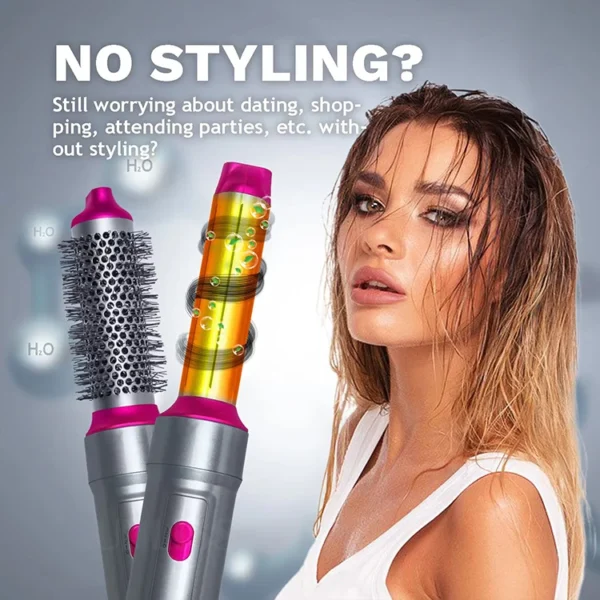 Hair Dryer 5-In-1 Electric Hair Comb Negative Ion Straight Curler Brush Blow Dryer Air Comb Removable Brush Kit Tool - Image 21