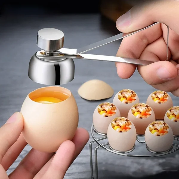 Stainless Steel Egg Topper Cutter Metal Egg Scissors  Gadgets Accessories Cool Gadgets