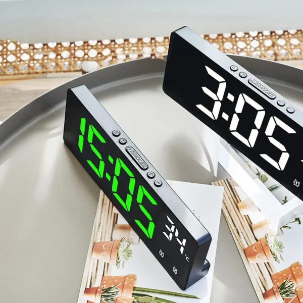 Creative Multifunction Electronic Clock Simple Large Screen Clock Multi Group Alarm Clock Student Clock - Image 4