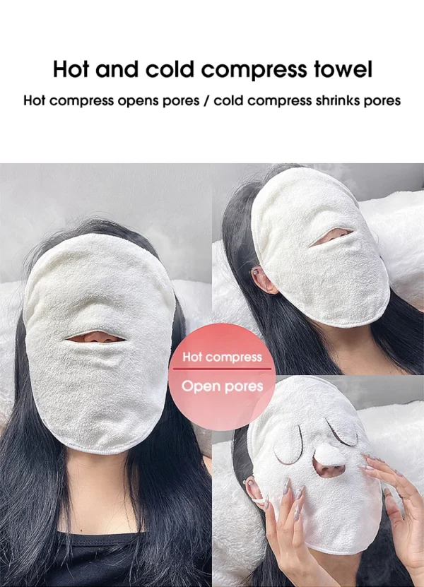 Hot compress towel hanging ear soft skin-friendly steam heating cold hot compress face towel wet compress irrigation face towel - Image 10