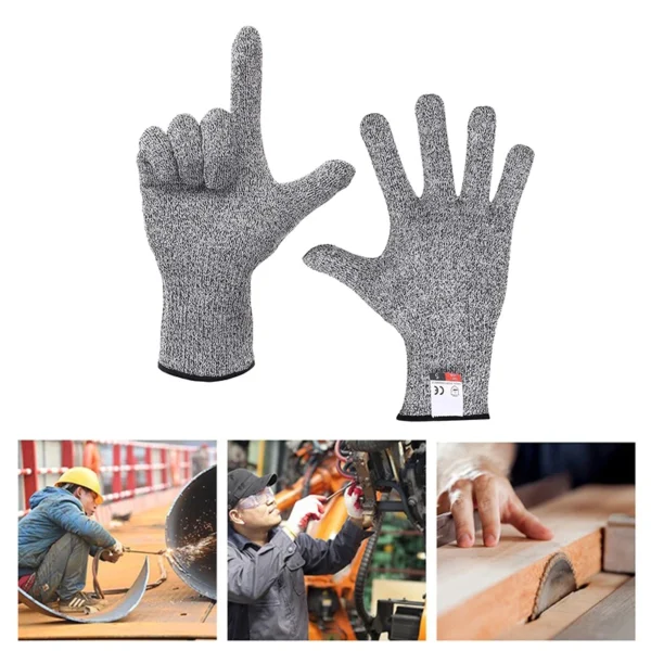 HPPE Level 5 Safety Anti Cut Gloves ndustry Kitchen Gardening Anti-Scratch Anti-cut Glass Cutting Multi-Purpose - Image 5