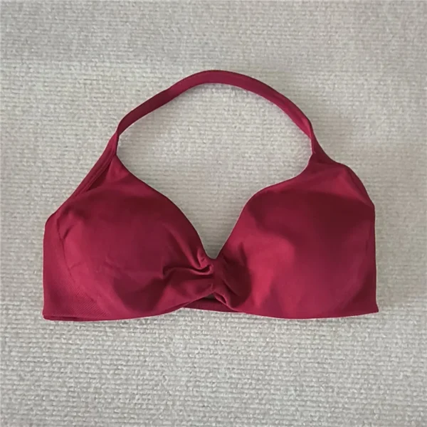 Strappy Bra Gym Top Women High Support Thin Strap Halter Sports Seamless Bras Scrunch Workout Yoga Tank Bra - Image 8