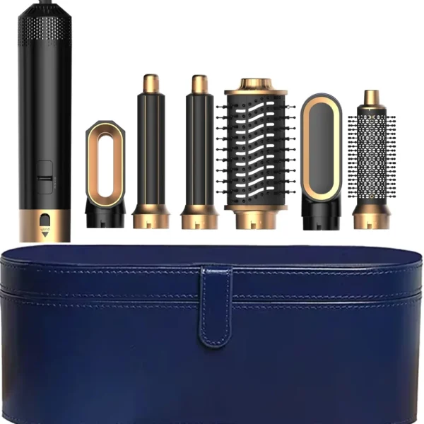 6 in 1 Hair Dryer Comb Brush Multifunctional Styling Set Curling Roller Straightener Hot Air Blow Styler Kit - Image 13