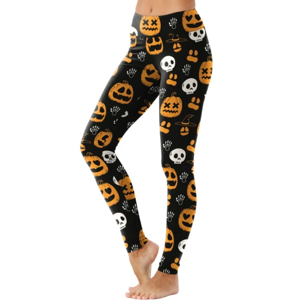 [You're My Secret] Sexy Spider Web Funny Pattern 3D Print Women Pants High Waist Fashion Slim Fitness Elastic Halloween Leggings - Image 6