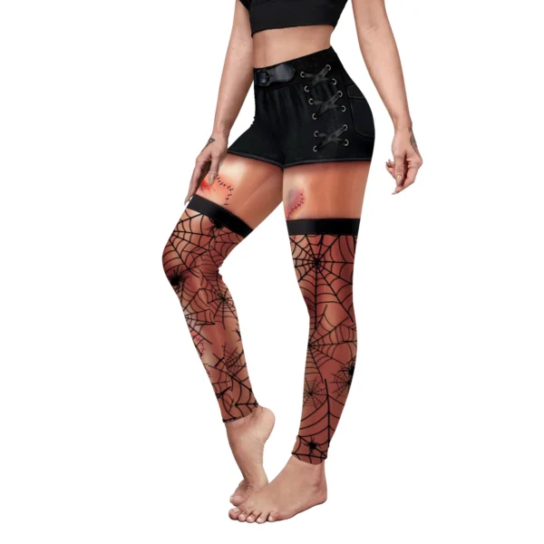 [You're My Secret] Sexy Spider Web Funny Pattern 3D Print Women Pants High Waist Fashion Slim Fitness Elastic Halloween Leggings - Image 14