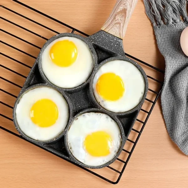 2/4-Hole Breakfast Maker Cookware Pan Frying Pot Pan Thickened Omelet Pan Non-stick Egg Pancake Steak Pan Cooking Egg Ham Pans - Image 5