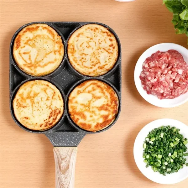 2/4-Hole Breakfast Maker Cookware Pan Frying Pot Pan Thickened Omelet Pan Non-stick Egg Pancake Steak Pan Cooking Egg Ham Pans