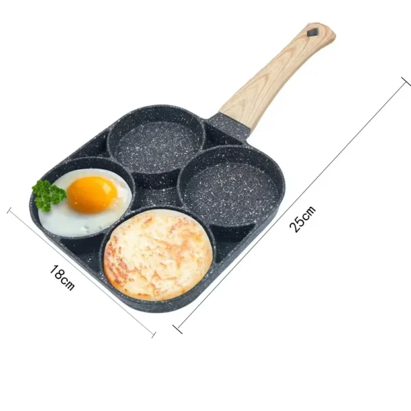 2/4-Hole Breakfast Maker Cookware Pan Frying Pot Pan Thickened Omelet Pan Non-stick Egg Pancake Steak Pan Cooking Egg Ham Pans - Image 6