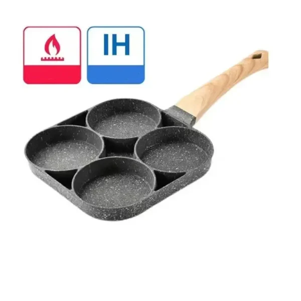 2/4-Hole Breakfast Maker Cookware Pan Frying Pot Pan Thickened Omelet Pan Non-stick Egg Pancake Steak Pan Cooking Egg Ham Pans - Image 8