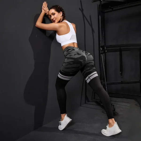 Workout Leggings for Women Seamless Scrunch Butt Lifting Leggings Booty High Waisted Yoga Pants Comfort Tights - Image 4